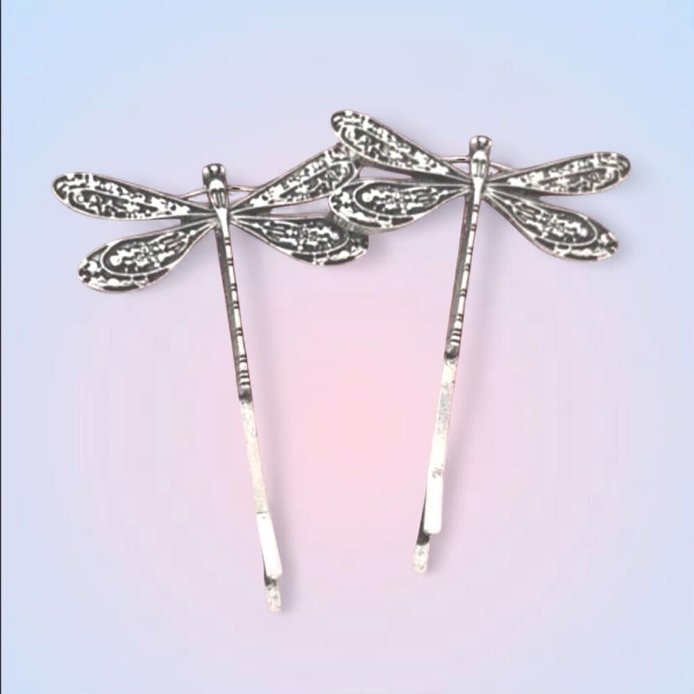 dragonfly hair clips